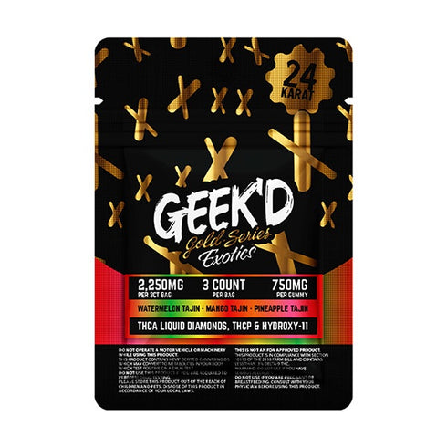 Geek'd 24 Gold Series Exotics 2250MG - 3 Pack
